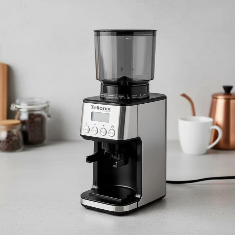 آسیاب قهوه حرفهای تلیونیکس مدل TCG 4150 با تیغه مخروطی
