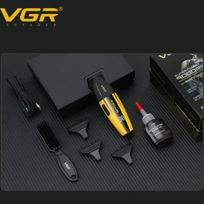 ماشین اصلاح خطزن و صفرزن حرفهای وی جی آر مدل VGR V-285T؛ موتور توربو، تیغه سرامیکی DLC، نمایشگر دیجیتال و ۲۴۰ دقیقه شارژدهی