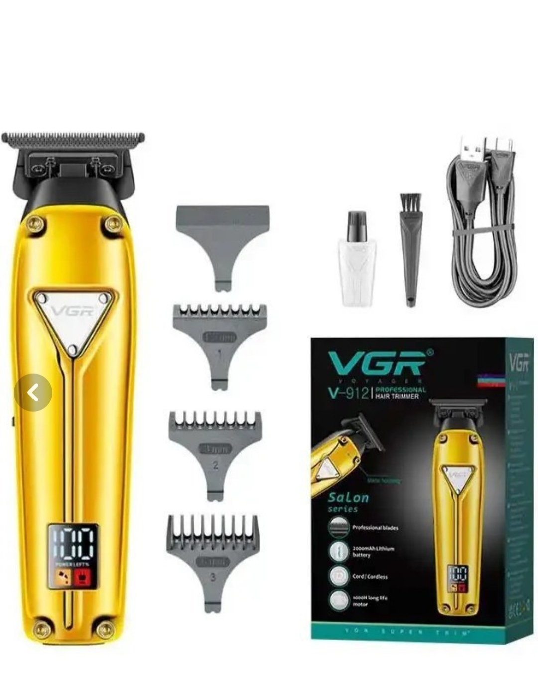 ماشین اصلاح وی جی آر مدل V-912 با تکنولوژی برش مستقیم و صفر زن
